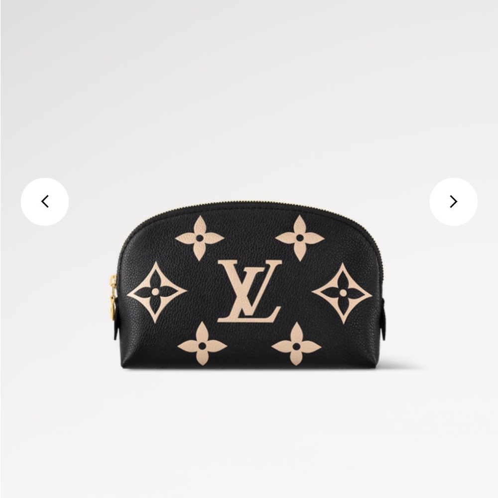 LOUIS VUITTON Bicolor Monogram Empreinte Pochette Cosmetic PM M59086 Pouch